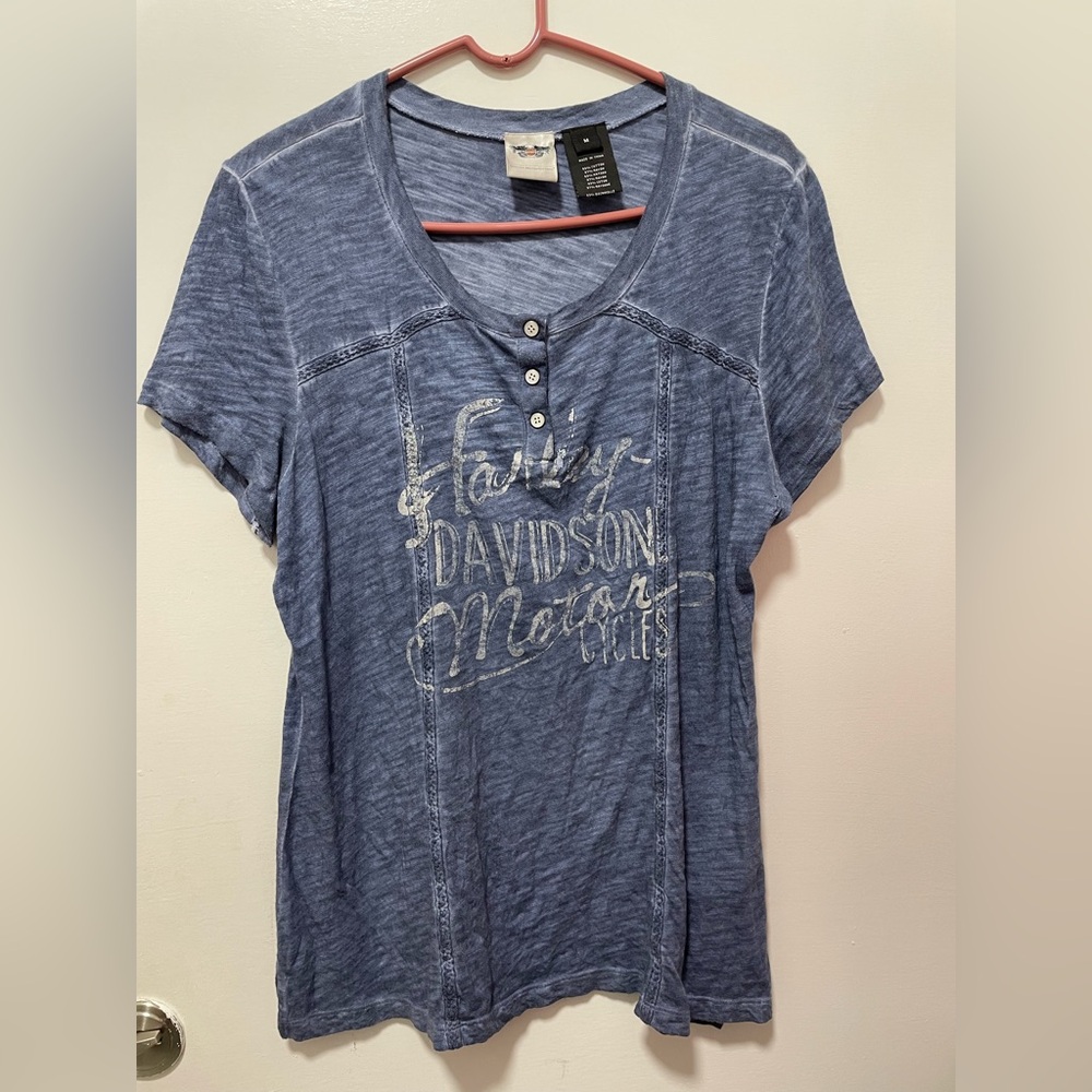 Harley-Davidson Heathered Blue Women's Tee
